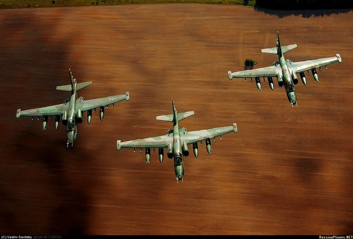 Máy bay ném bom, không trợ tầm gần Su-25 của Nga (ảnh minh họa)